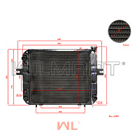 Радиатор Maximal FD15 (4TNE92) (АКПП слева)  с диффузором (M15421Y01000 (diff)) 