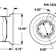 Диск колесный Bobcat 16.5 X 9.75 (7232567) 