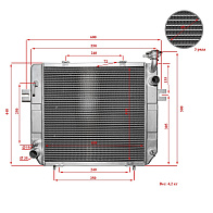 Радиатор Heli CPCD10-18 (Kubota V2403) (G15X2-10201) Радиатор Heli CPCD10-18 (Kubota V2403) (G15X2-10201)
