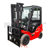 Погрузчик Geelly CPQD15-XRW21 K21 TM4500 1070 пневмо сайдшифт кабна+печка красный 