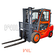 Погрузчик WL СPCD35 4JG2 FFM3000 1220 пневмо сайдшифт кабина+печка оранженвый 
