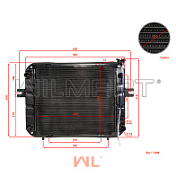 Радиатор Maximal FD15NEW (4TNE92) (АКПП справа (без фитингов M14x1,5)) без диффузором (алюминий) (M15421Y01000RH) 